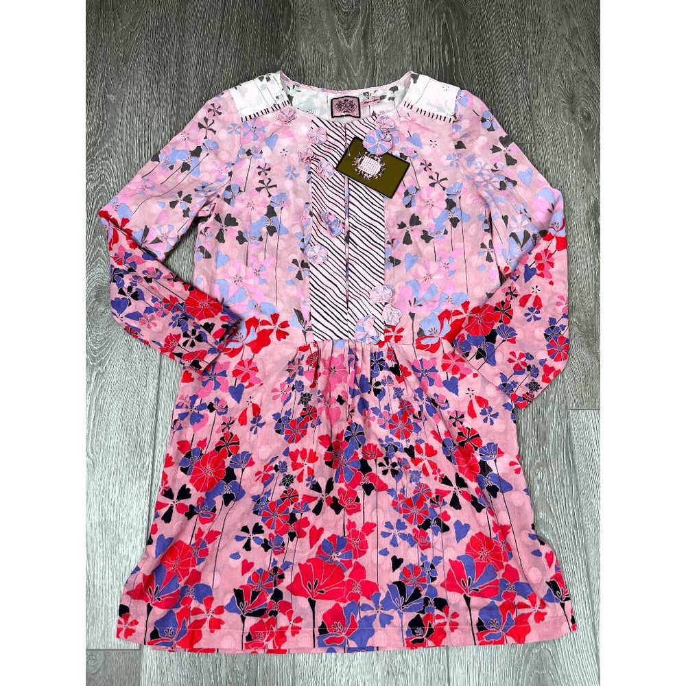 NWT Juicy Cocture Floral Silk Blend Tunic Pink Top Size‎ 2